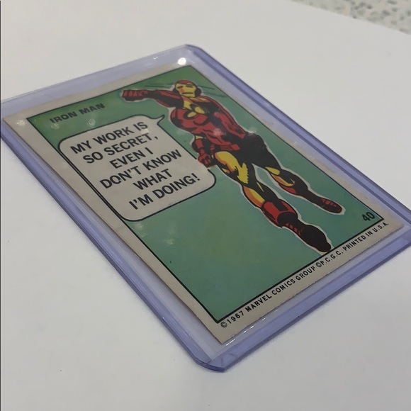 1967 Super Hero Stickers Iron Man #40 - Picture 2 of 2